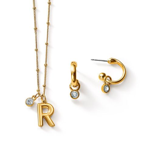 Set Collar + Aretes Diamond Initial R