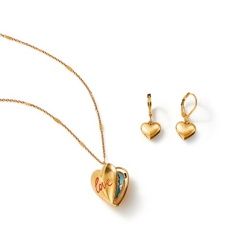 Set Collar + Aretes Heart Moments