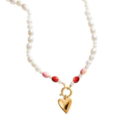 Collar Bold Heart Pearls