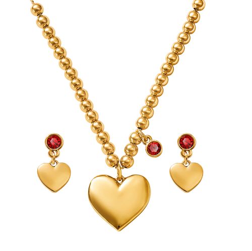 Set Collar + Aretes Empire Heart