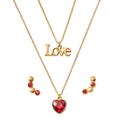 Set Collar + Aretes Love On Set