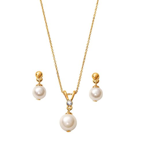 Set Collar + Aretes Pearlfect Circle