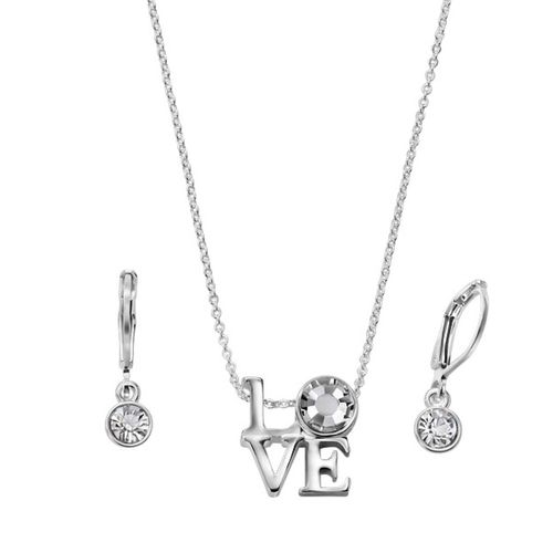 Set Collar + Aretes Life Is Love
