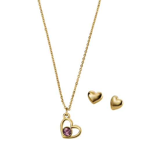 Set Collar + Aretes Rose Love