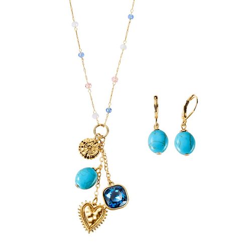 Set Collar + Aretes Corazón Latino